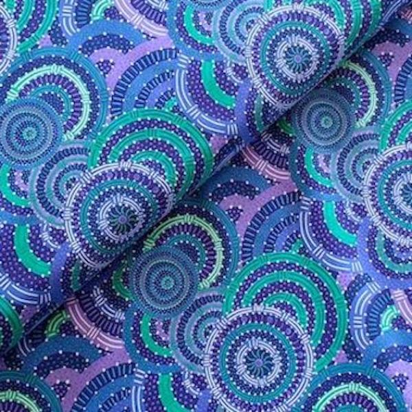 BLUE WOMENS BODY DREAMINGS Aborigines Stoff aus Australien